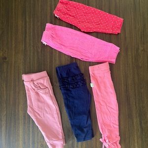 BABY GIRL PANT LEGGING SET OF 5 CUTE FASHION FALL 9 MONTHS